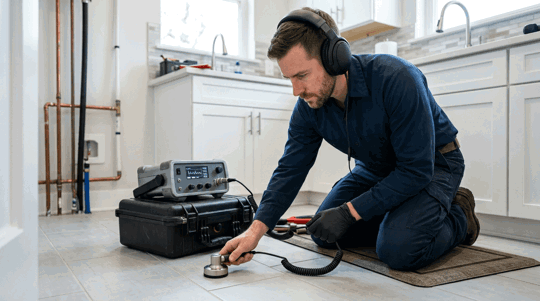 What do plumbers use for leak detection?