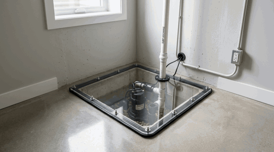 Can a sump pit cause radon?