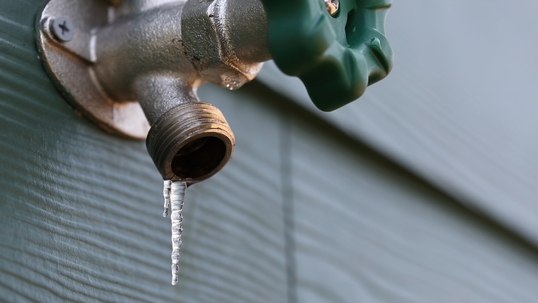 Frozen Exterior Faucet